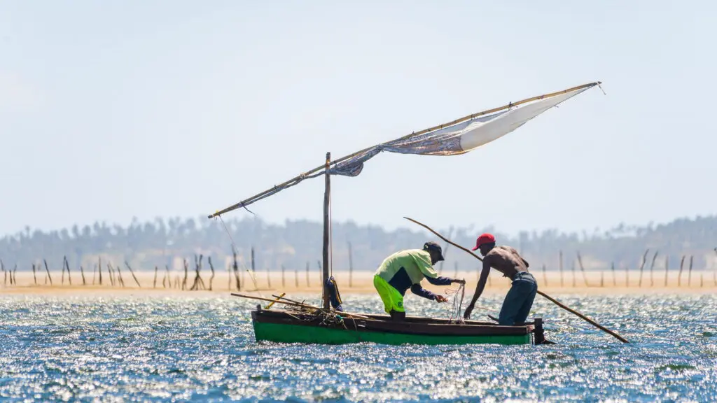 two men on fishing boat