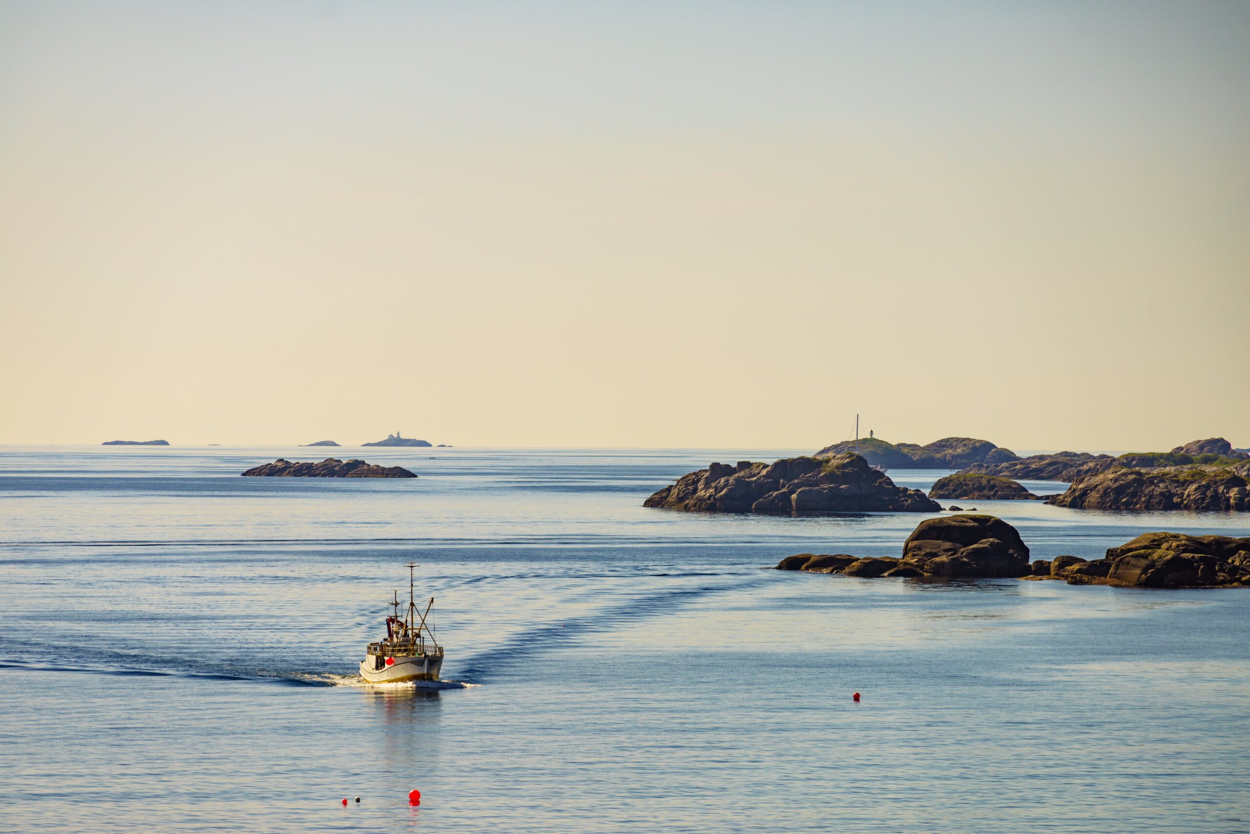 Fishing vessel coming in from sea